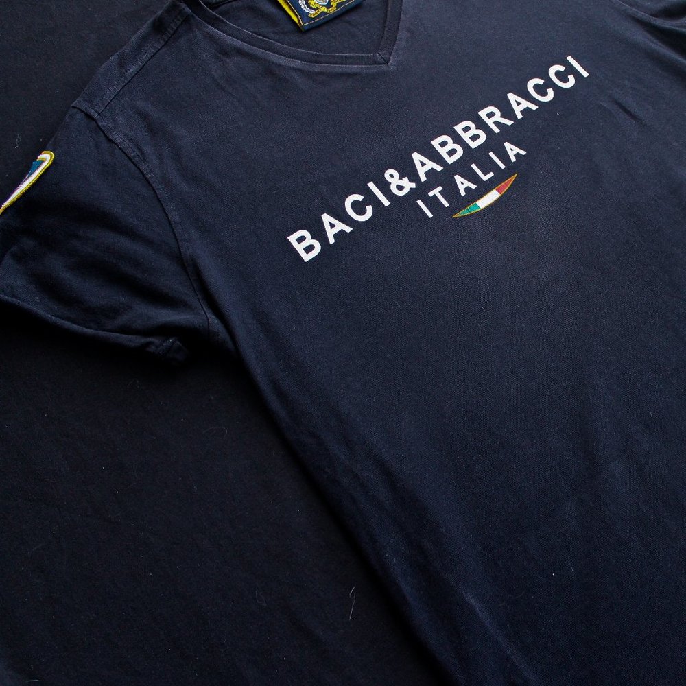 Mens Braci & Abbracci Italia Navy Short Sleeve